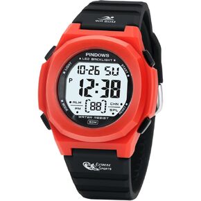 ساعات بيندوس للنساء، ساعة رياضية رقمية 50 متر مقاومة للماء بإضاءة خلفية LED وتقويم مع ساعة منبه. in Kuwait
