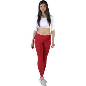 Twin Birds Women's Cotton Full Length Leggings - 4 Way Stretch Snug Fit - Premium Cotton