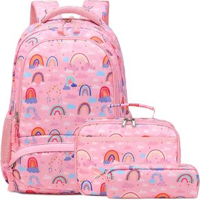 Dafelile Backpack Unicorn for Girls School Preschool Backpack for Girls 3 IN 1 School Bookpack Set with Lunch Bag Pencil Bag in Saudi Arabia