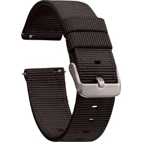 GadgetWraps 18mm Nylon Watch Band with Quick Release Pins – Compatible with Speidel, Daniel Wellington, Wristology – 18mm Nylon Watch Band (Black, 18mm) in Kuwait