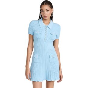 Self Portrait Women's Blue Sequin Knit Mini Dress in Saudi Arabia