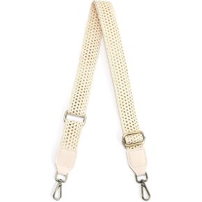 OVOEAGLET Purse Strap Replacement Adjustable Bag Strap Crossbody Strap Wide Shoulder Strap Handbag Strap (openwork pattern silver buckle) in Kuwait