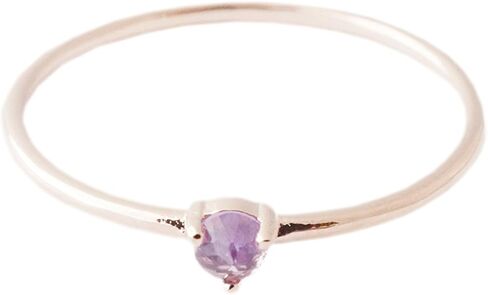 HONEYCAT Purple Amethyst Crystal Point Ring in Gold, Rose Gold, or Silver | Minimalist, Delicate Jewelry in Saudi Arabia