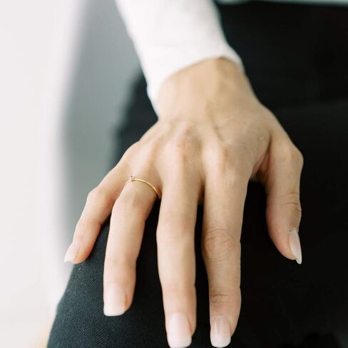 HONEYCAT Purple Amethyst Crystal Point Ring in Gold, Rose Gold, or Silver | Minimalist, Delicate Jewelry in Saudi Arabia