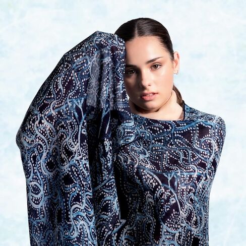 Mainie Night Ceremony Wool Scarf for Women, Australian Aboriginal Art Print, Merino Wool Scarves for Women Fashion, Rectangle Long Lightweight Head Wool Scarf for Winter Warm in Saudi Arabia