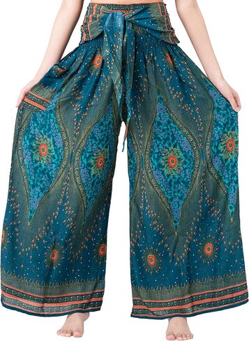 بنطال B BANGKOK PANTS للسيدات بنطال بوهو بالازو لليوجا واسع الساق in Saudi Arabia