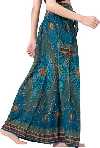 بنطال B BANGKOK PANTS للسيدات بنطال بوهو بالازو لليوجا واسع الساق in Saudi Arabia