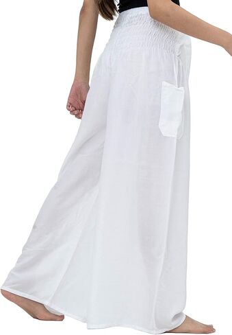 بنطال B BANGKOK PANTS للسيدات بنطال بوهو بالازو لليوجا واسع الساق in Saudi Arabia
