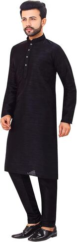 Tathastu Mens Emboridered Silk Kurta Pyjama Set in Kuwait
