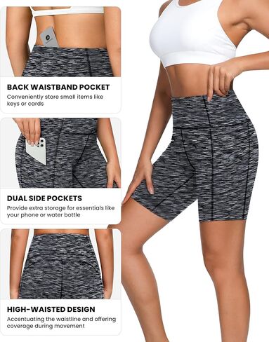 QUEENIEKE شورت رياضي 4.5 بوصة/6 بوصة شورت للجري عالي الخصر بثلاثة جيوب للنساء 70822 in Kuwait