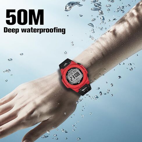 ساعات بيندوس للنساء، ساعة رياضية رقمية 50 متر مقاومة للماء بإضاءة خلفية LED وتقويم مع ساعة منبه. in Kuwait