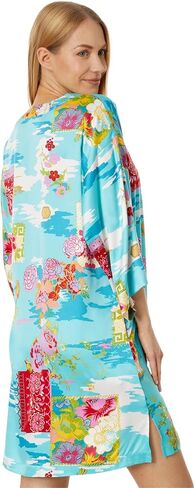 قميص نوم Natori Pacifica برقبة على شكل حرف V أزرق مخضر باسيفيك متعدد M (سيدات 10-12) in Saudi Arabia