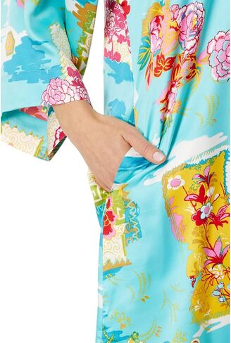 قميص نوم Natori Pacifica برقبة على شكل حرف V أزرق مخضر باسيفيك متعدد M (سيدات 10-12) in Saudi Arabia