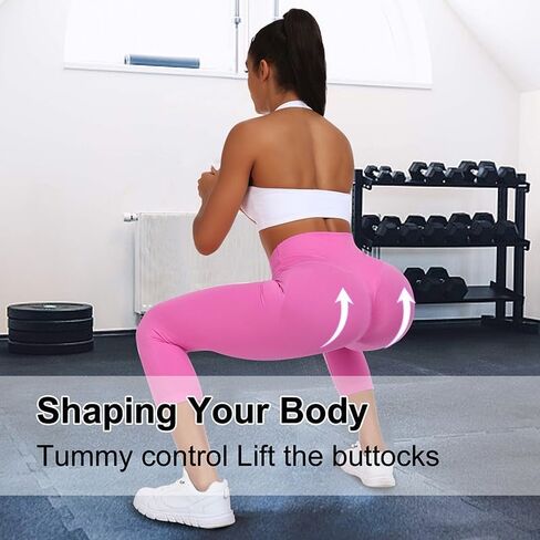 سراويل اليوغا النسائية من Litthing مع جيب سراويل رياضية ضيقة للتمرين واللياقة البدنية مقصوصة على شكل حرف V متقاطعة عالية الخصر سراويل ضيقة للمؤخرة والبطن in Kuwait