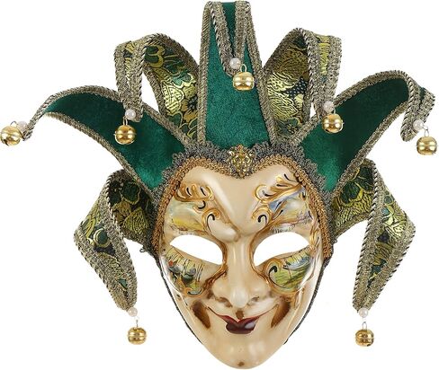 قناع Quligeta Masquerade Venetian Jester Mask Music Mardi Gras مجموعة فنية لتزيين الحائط in Kuwait