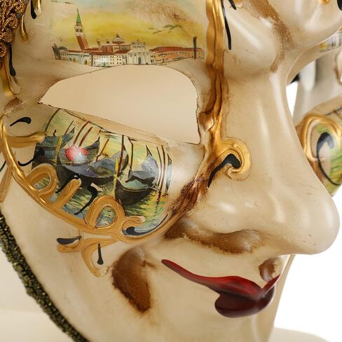 قناع Quligeta Masquerade Venetian Jester Mask Music Mardi Gras مجموعة فنية لتزيين الحائط in Kuwait