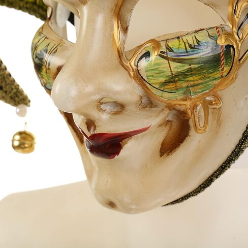 قناع Quligeta Masquerade Venetian Jester Mask Music Mardi Gras مجموعة فنية لتزيين الحائط in Kuwait