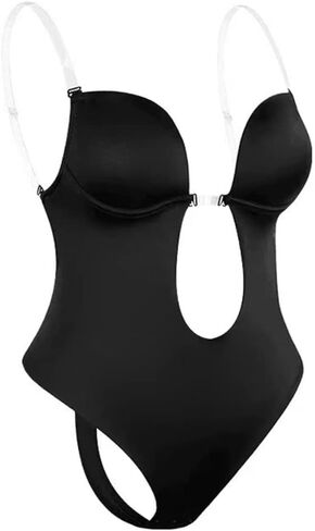 Gasin Women's Sexy Lingerie - V Open Back - Invisible Shoulder Strap - Bra Bodysuit - Evening Dress Bodysuit in Saudi Arabia