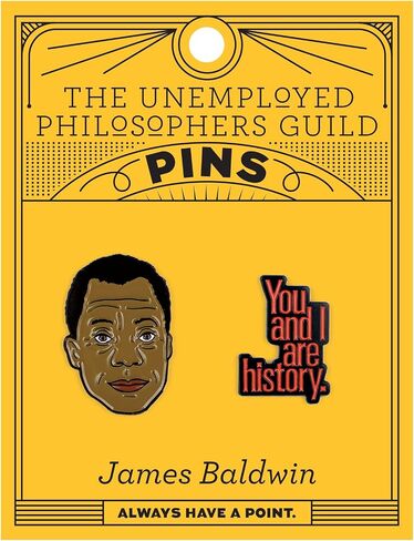 The Unemployed Philosophers Guild James Baldwin and History Enamel Pin Set - Strong Rubber Backing Clasps in Saudi Arabia