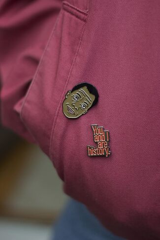 The Unemployed Philosophers Guild James Baldwin and History Enamel Pin Set - Strong Rubber Backing Clasps in Saudi Arabia