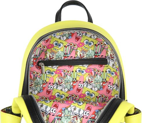 انتيمو شنطة ظهر صغيرة بتصميم سبونج بوب سكوير بانتس من نيكلديون، اصفر، مقاس واحد، مناسبة للسفر in Kuwait