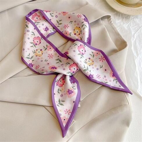 QTMY 4 Pack Purse Scarf for Bags Silk Head Scarf for Hair Handbag Women Scarfs Band Hair Neck Scarves Fashion Gifts,12 in Kuwait