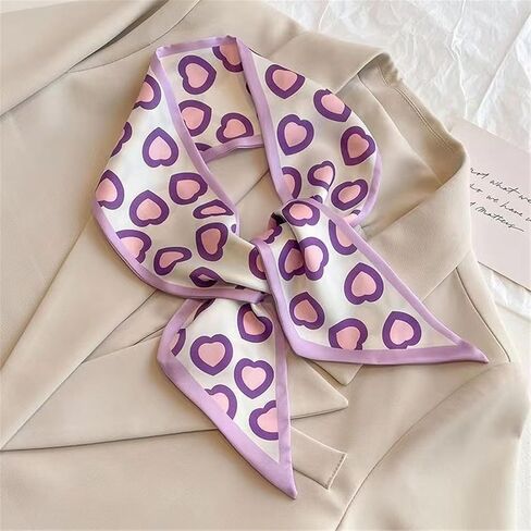 QTMY 4 Pack Purse Scarf for Bags Silk Head Scarf for Hair Handbag Women Scarfs Band Hair Neck Scarves Fashion Gifts,12 in Kuwait