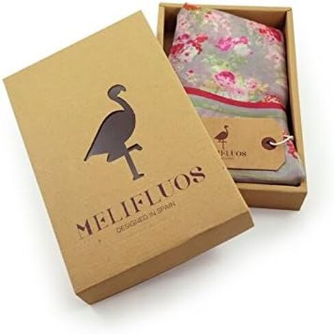 وشاح MELIFLUOS مصمم في إسبانيا للنساء 100% حرير أنيق خفيف الوزن شال ملفوف لربيع الخريف والشتاء in Kuwait