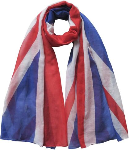 Lina & Lily Patriotic Flag Print Scarf Shawl Wrap Lightweight in Saudi Arabia