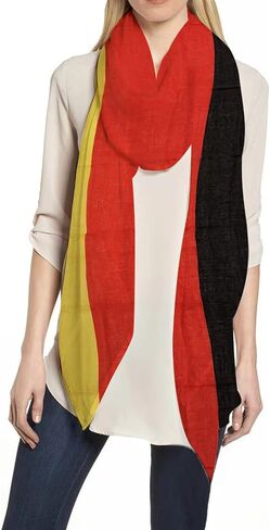 Lina & Lily Patriotic Flag Print Scarf Shawl Wrap Lightweight in Saudi Arabia