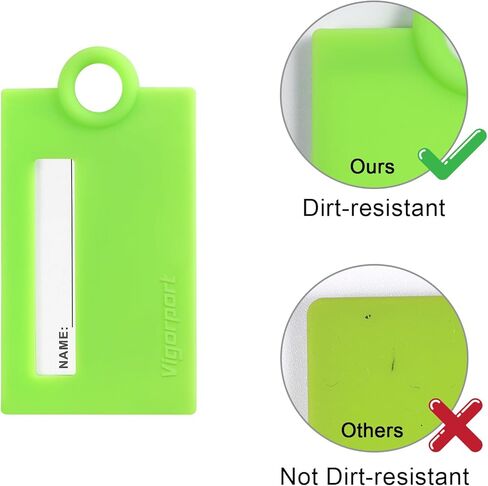 بطاقات الأمتعة Vigorport مع بطاقة هوية الاسم، وبطاقات الأمتعة الأولية لحقيبة السفر، 3 عبوات من علامات الأمتعة القابلة للانحناء بلون نيون ساطع وعلامات الأمتعة الأولية M in Kuwait