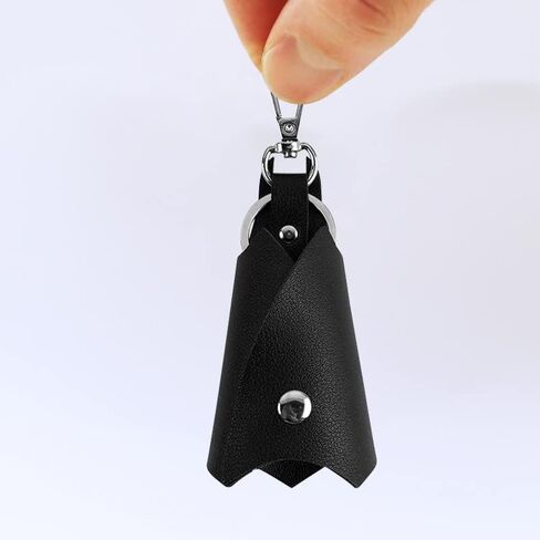 حامل مفاتيح على شكل خفاش للرجال، سلسلة مفاتيح السيارة للرجال، واقي مفتاح السيارة من الجلد، حامل مفاتيح للزوج والصديق هدايا عيد الميلاد للرجال والكريسماس، اسود، S in Kuwait