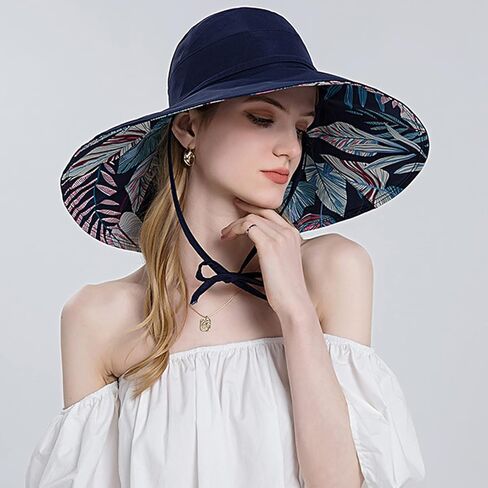 قبعة شمسية نسائية عالية ذيل حصان للحماية من الأشعة فوق البنفسجية بحافة واسعة للشاطئ، قبعة سفر صيفية قابلة للعكس وقابلة للطي in Kuwait