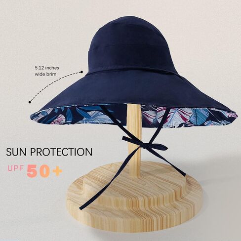 قبعة شمسية نسائية عالية ذيل حصان للحماية من الأشعة فوق البنفسجية بحافة واسعة للشاطئ، قبعة سفر صيفية قابلة للعكس وقابلة للطي in Kuwait