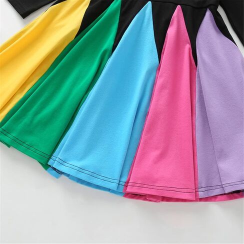 فستان للفتيات من KISSOURBABY فستان كاجوال قطني بأكمام طويلة فستان مطبوع عتيق ملابس الأميرة in Kuwait