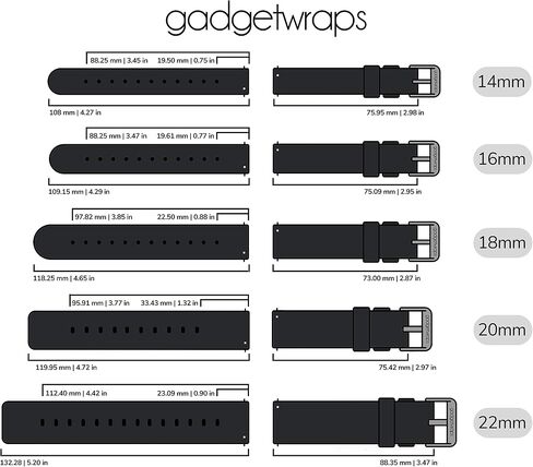 GadgetWraps 18mm Nylon Watch Band with Quick Release Pins – Compatible with Speidel, Daniel Wellington, Wristology – 18mm Nylon Watch Band (Black, 18mm) in Kuwait