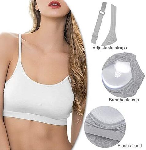 قمصان نسائية صيفية لطيفة بحزام قابل للتعديل من TAIPOVE، حمالة صدر مدمجة على الرف، قمصان قطنية مثيرة in Kuwait