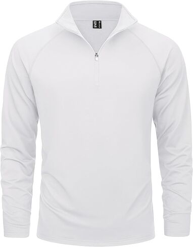 MAGCOMSEN Men's Athletic Shirts 1/4 Zip Long Sleeve Sweatshirts Fleece Lined Pullover Running Gym Workout Tops in Saudi Arabia