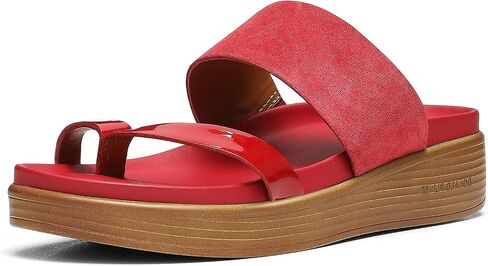Donald Pliner Women's Farris Distressed Metallic Wedge Sandal in Saudi Arabia