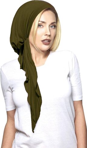 ShariRose Headscarf Head Covering for Women Head wear Head wrap Soft Cotton Head wrap Bandana Tichel Turban Wrap in Kuwait