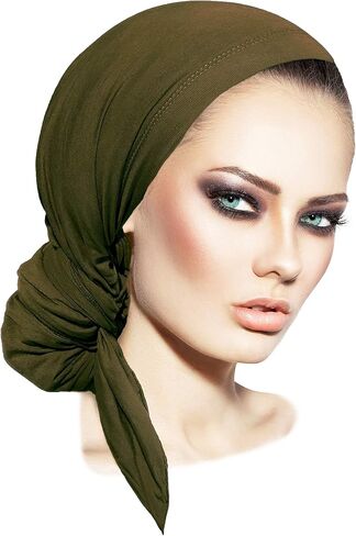 ShariRose Headscarf Head Covering for Women Head wear Head wrap Soft Cotton Head wrap Bandana Tichel Turban Wrap in Kuwait