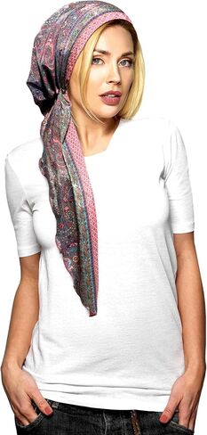 ShariRose Headscarf Head Covering for Women Head wear Head wrap Soft Cotton Head wrap Bandana Tichel Turban Wrap in Kuwait