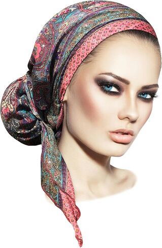 ShariRose Headscarf Head Covering for Women Head wear Head wrap Soft Cotton Head wrap Bandana Tichel Turban Wrap in Kuwait