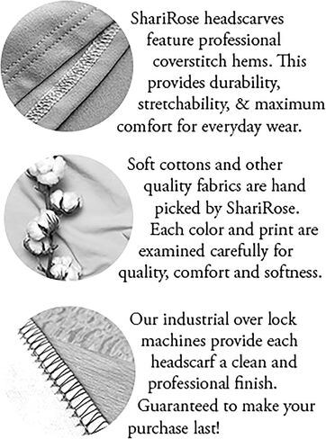 ShariRose Headscarf Head Covering for Women Head wear Head wrap Soft Cotton Head wrap Bandana Tichel Turban Wrap in Kuwait