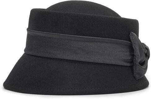 قبعة فطيرة لحم الخنزير الكلاسيكية - قبعة علوية مسطحة ذات حافة قصيرة للنساء والرجال مع شريط فيونكة in Kuwait