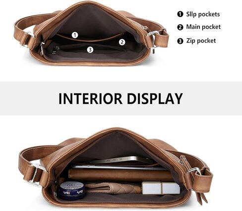 حقائب يد WESTBRONCO للنساء من Hobo Crossbody، محفظة كتف كبيرة ناعمة مع حزام قابل للتعديل in Kuwait