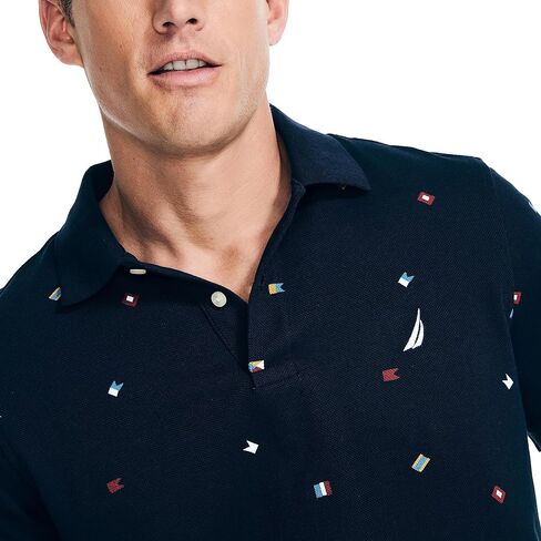 Nautica Men's Classic Fit Printed Deck Polo in Saudi Arabia
