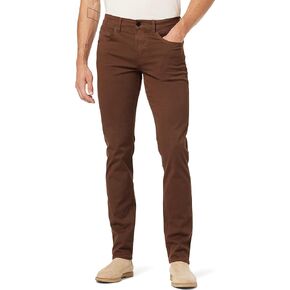 Hudson Jeans Men's Blake Slim Straight Leg Twill Pant, Chocolate Brown, 29 in Saudi Arabia