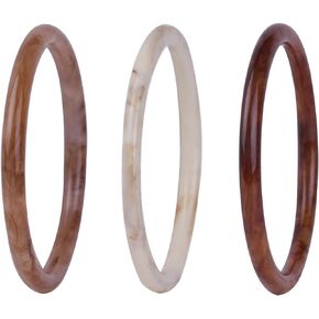 Caiyao 3Pcs Acrylic Resin Tortoiseshell Acetate Plate Cuff Wristbands Geometric Colorful Irregular Stackable Plastic Round Bangle Bracelet Jewelry for Women Teens