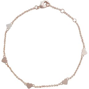 HONEYCAT Sweetheart Tiny Heart Charms Bracelet in Gold, Rose Gold, or Silver | Minimalist, Delicate Jewelry